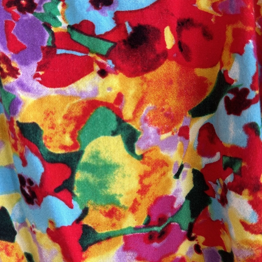 CAbi top with pretty multicolor floral print and racerback. - Picture 2 of 4